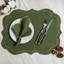 Kit 24 Pçs 12 Lugares Mesa Posta Sousplat Jogo Americano Escócia Bordado