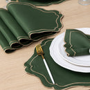 Kit 24 Pçs 12 Lugares Mesa Posta Sousplat Jogo Americano Realeza Bordado Dourado