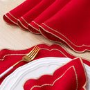 Kit 24 Pçs 12 Lugares Mesa Posta Sousplat Jogo Americano Realeza Bordado Dourado