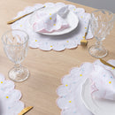 Kit 24 Pçs 12 Lugares Mesa Posta Sousplat Jogo Americano Poá