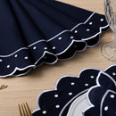 Kit 24 Pçs 12 Lugares Mesa Posta Sousplat Jogo Americano Poá