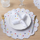 Kit 24 Pçs 12 Lugares Mesa Posta Sousplat Jogo Americano Poá