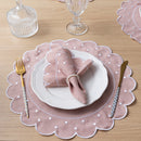 Kit 24 Pçs 12 Lugares Mesa Posta Sousplat Jogo Americano Poá