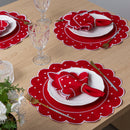 Kit 24 Pçs 12 Lugares Mesa Posta Sousplat Jogo Americano Poá