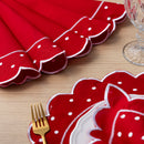 Kit 24 Pçs 12 Lugares Mesa Posta Sousplat Jogo Americano Poá