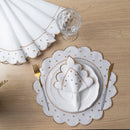 Kit 24 Pçs 12 Lugares Mesa Posta Sousplat Jogo Americano Poá