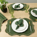 Kit 24 Pçs 12 Lugares Mesa Posta Sousplat Jogo Americano Escócia Bordado