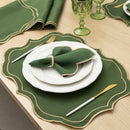 Kit 24 Pçs 12 Lugares Mesa Posta Sousplat Jogo Americano Escócia Bordado