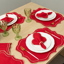 Kit 24 Pçs 12 Lugares Mesa Posta Sousplat Jogo Americano Escócia Bordado