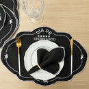 Kit 24 Pçs 12 Lugares Mesa Posta Sousplat Jogo Americano Churrasco Bordado