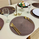 Kit Jogo Americano Souplat Redondo 38cm – Mesa Posta Elegante (4 ou 6 Peças)