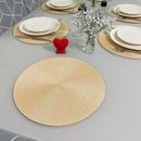 Kit Jogo Americano Souplat Redondo 38cm – Mesa Posta Elegante (4 ou 6 Peças)