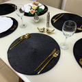 Kit Jogo Americano Souplat Redondo 38cm – Mesa Posta Elegante (4 ou 6 Peças)