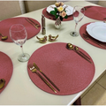 Kit Jogo Americano Souplat Redondo 38cm – Mesa Posta Elegante (4 ou 6 Peças)