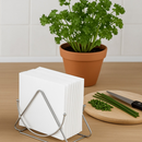 Kit Porta Papel Toalha Slim + Porta Guardanapo Para Mesa Inox Aramado