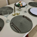 Kit Jogo Americano Souplat Redondo 38cm – Mesa Posta Elegante (4 ou 6 Peças)