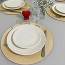 Kit Jogo Americano Souplat Redondo 38cm – Mesa Posta Elegante (4 ou 6 Peças)
