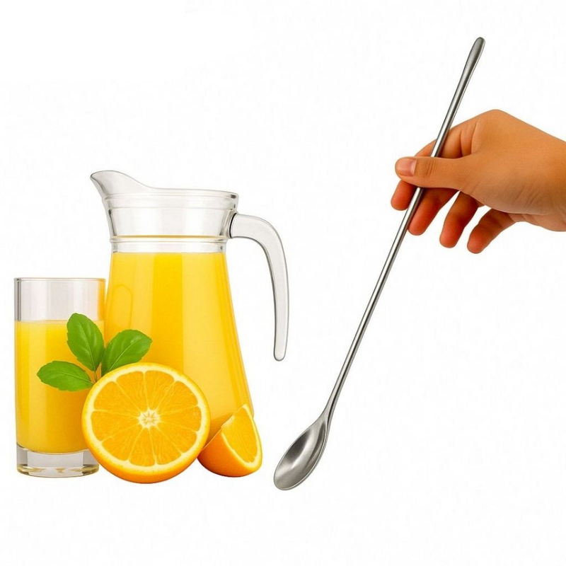 Kit 2 Colheres de Suco Utensílio para Bebidas