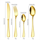 Kit Faqueiro Maleta De Talheres Inox 24 Peças Com Dourado Chique / Prata Luxo