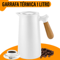 Garrafa Térmica Nórdica 1L com Cabo de Madeira