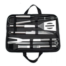 Kit Para Churrasco Profissional Inox Chef Gourmet Utensílios(9 Peças)