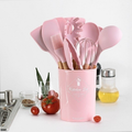 Kit Utensílios de Cozinha em Silicone 12 Peças com Suporte
