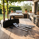 Kit Para Churrasco Profissional Inox Chef Gourmet Utensílios(9 Peças)