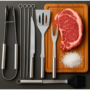 Kit Para Churrasco Profissional Inox Chef Gourmet Utensílios(9 Peças)
